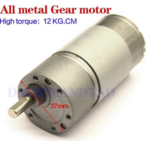 Dc6v 12v gear motor GB37RH dc motor rs555 400rpm 800rpm 12kg.cm high large torque