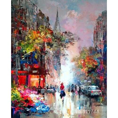 Christmas Gift Street view by Willem Haenraets oil painting reproduction High quality Handmade