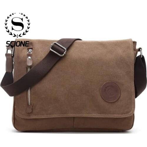 Scione men messenger bags casual tote bag male solid bags large shoulder messenger tote purse Flap handbags brand design 955-1