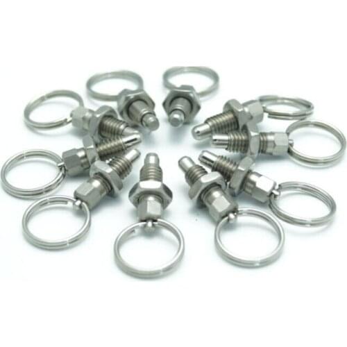 TF08011-M6*12*4 Stainless Steel Indexing Plunger -Lift Ring , Retractable Spring Plunger with Pull Ringr
