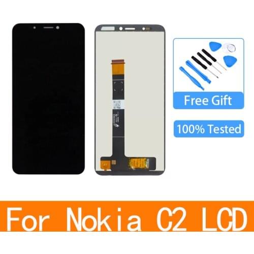 5.7'' For Nokia C2 LCD TA-1233 TA-1204 Display Touch Screen Digitizer Assembly Phone Repair Parts