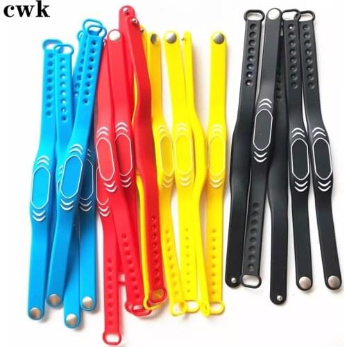10Pcs 125KHz RFID EM4100 TK4100 Read Only Waterproof NFC Tag Silicone Band Wristband Bracelet ID Access Control Card