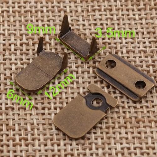12mm 20sets Ancient Bronze Trousers Skirts Fasteners Hook Bars Waistband Garment Hooks Eye Clasps Pants Skirt Suit Pants Sewing