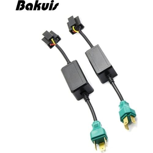 2pcs Canbus Relay H4 Anti Flicker Harness Error Free Decoders Fit 7 Inch H4 LED Headlight For Jeep Wrangler JK Accessories