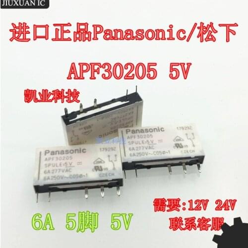 5pcs/lot 100% original genuine relay: APF30205 5V 6A 5VDC 5pins