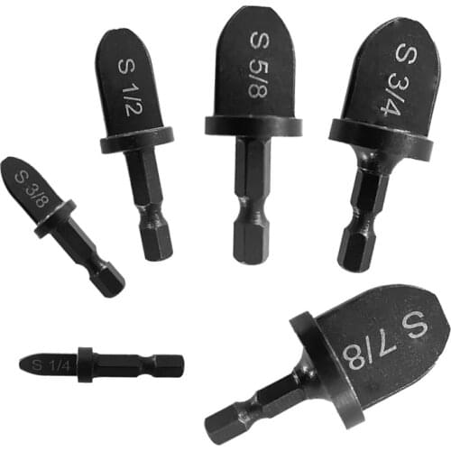 6 Pcs Electric Inch Air Conditioner Pipe Expander Hexagonal/Triangle Handle Reamer Electrician Repair Modification Tool Set