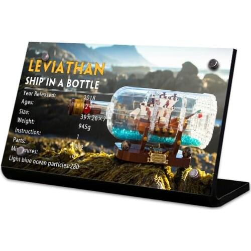 Acrylic Display Stand Brand For Ideas Ship in a Bottle 21313 Toys Building Blocks