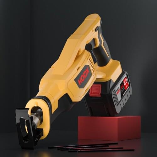 KODX 21V Cordless Reciprocating Saw Adjustable Speed with Battery and 4 Pieces Blades Power Tools
