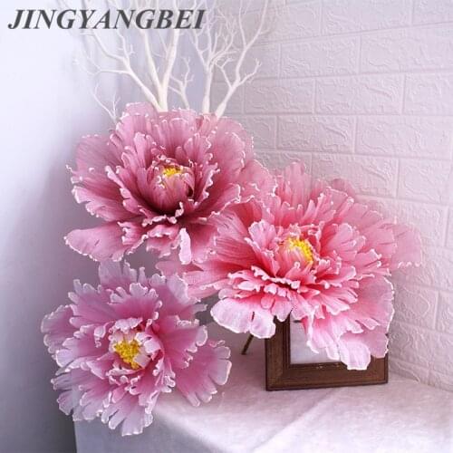 Large 30cm-50cm Silk Peony Artificial Flowers Home Wedding Party Decoration Fake Flores Wall Flower Window Display