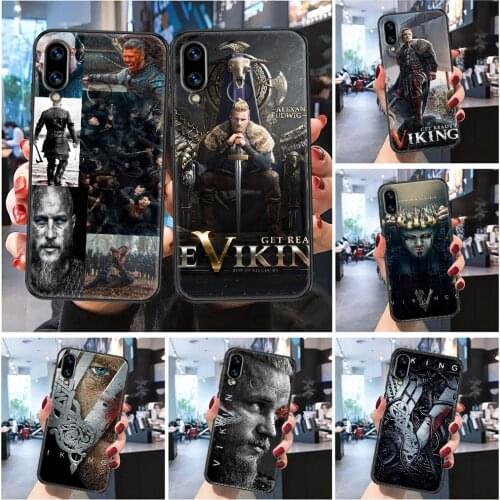 Vikings TV logo Phone case For Huawei P Mate P10 P20 P30 P40 10 20 Smart Z Pro Lite 2019 Frosted black pretty shell 3D back soft