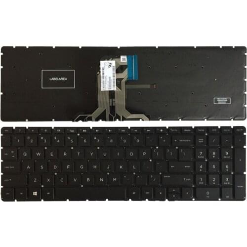 US laptop keyboard For HP 15-ba 15-ba000 15-15-ba100 15-bd 15-bd000 15-bd100 15-bf 15-bf000 keyboard no frame With Backlit