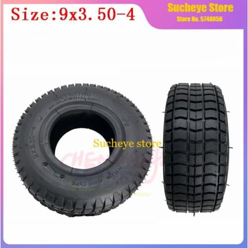 9'' Wheel Tyre 9x3.50-4 Tire Inner Tube for Turf Rider Tread Lawnmower Golf Go Cart ATV Pocket Bike Go Kart Mobility Scooter