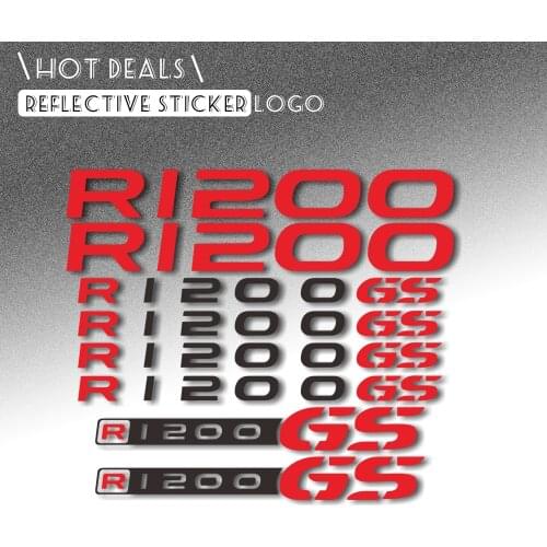 Motorcycle fuel tank helmet fairing tail box moto reflective sign R1200GS sticker decal logo for BMW R1200 GS 1200 r 1200 gs