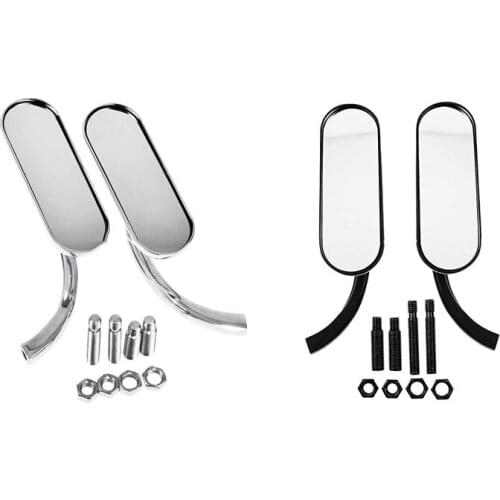 Motorcycle 8mm&10mm Mini Oval Mirrors Motorcycle Retro Rearview Mirror