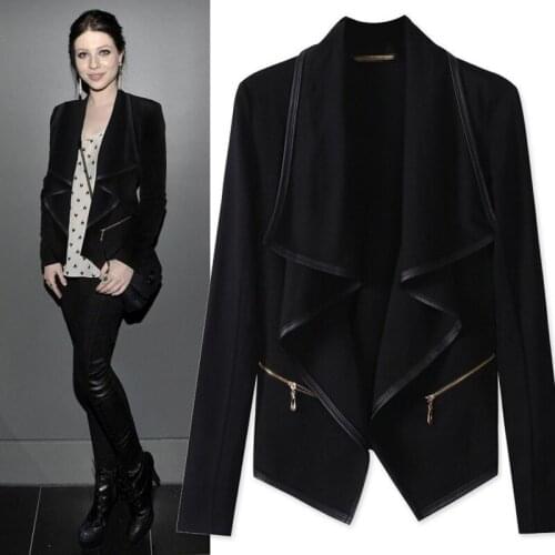 Kalenmos Simple Retro jackets Loose Blouse Reveals Thin Thin Suit Cardigan Irregular Jacket Streetwear elegant Spring 2021