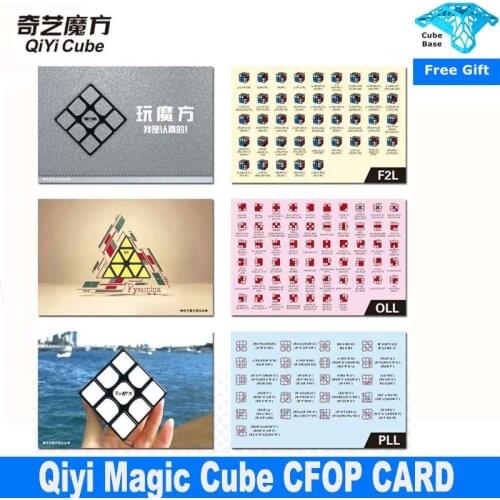 Qiyi CFOP Magic Cube F2L PLL OLL Puzzle Tutorial Formula Applies To 3x3 Speed Carry Card 3pcs/set Easy To Learn