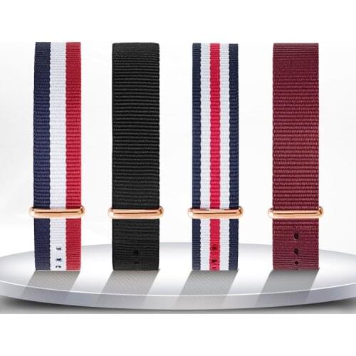 For daniel wellington watch Strap men women Watchband for dw Nylon Watch Band 18mm 20mm Rose Gold Bracelet Buckle Band