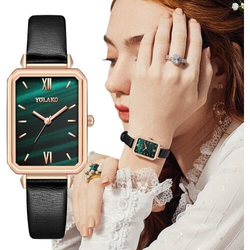 Luxury Women Watches Square Leather Quartz Wrist watch Retro Casual Ladies Watch Female Clock Gifts relogio feminino