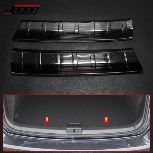 S.Steel 2pcs For Volkswagen VW Golf 8 MK8 R Line GTI GTE GTD GTR 2020 2021+ Car Inner Rear Trunk Bumper Cover Trim Accessories