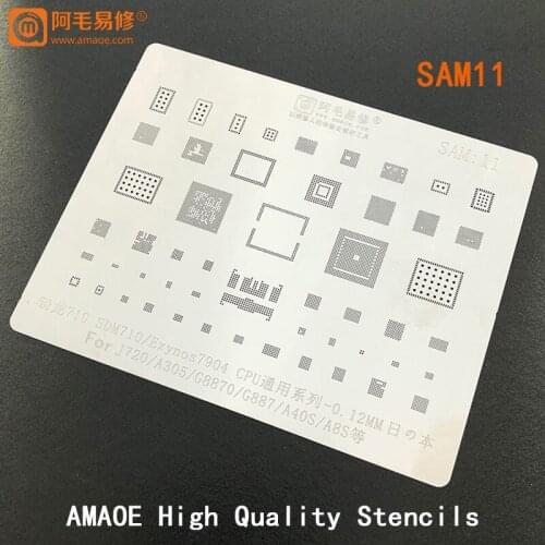 SDM710/EXYNOS7904 CPU RAM PMIC WIFI AUDIO CHIP IC For Samsung J720/A40S/A8S/A305/G8870 BGA TIN Reballing Stencil Solder Template