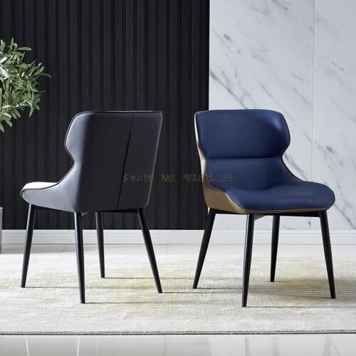 Nordic Light Luxury Dining Chair Home Modern Simple Back Chair Italian Hotel Restaurant Chair Makeup Chair Dining Table Stool