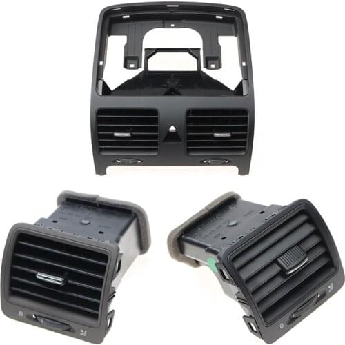 SKTOO Front Left Right Central Dashboard Air Vent Set For VW Golf MK5 Rabbit Jetta MKV 1KD 819 728