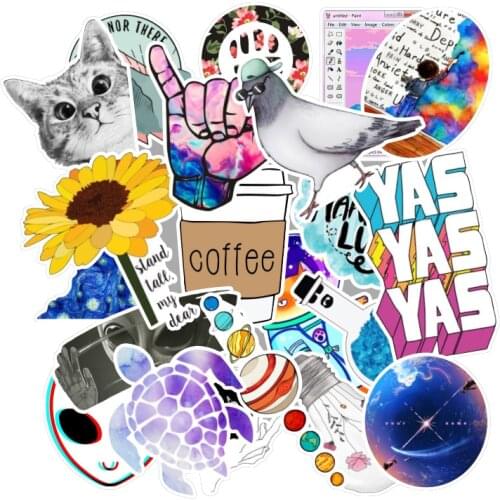 TD ZW Random Fashion Style Stickers Graffiti Sticker For Luggage & Suitcase Laptop Scrapbooking Sticker Stationery Stickers