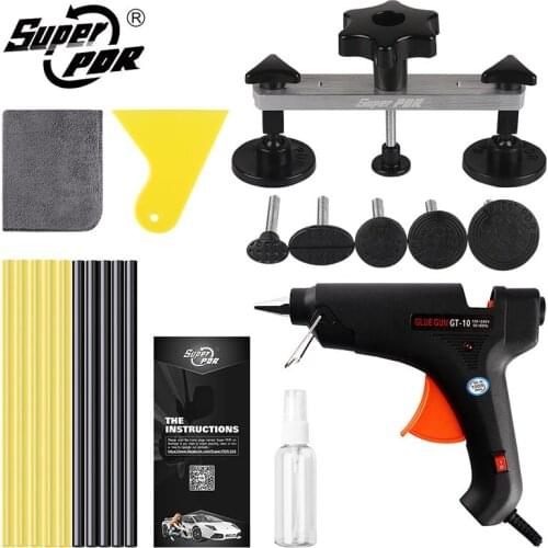 Super PDR Tool Car Paintless Dent Repair Black Puller Bridge Glue Gun Hot Glue Sticks For Auto Dent Removal Kit Repair Hail Dent