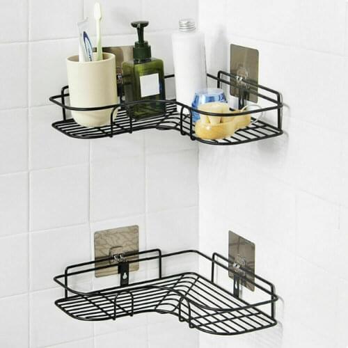 Bathroom Corner Bath Storage Holder Organizer Rack Triangular Shower Shelf