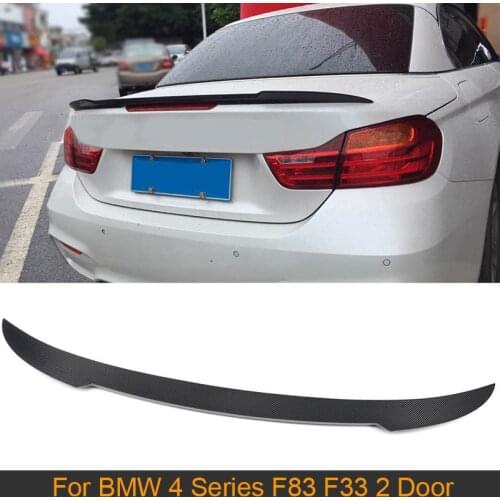 Carbon Fiber Rear Trunk Spoiler Wing for BMW 4 Series F33 F83 M4 Convertible 2 Door 2014-2017 428i 435i 440i Car Rear Spoiler