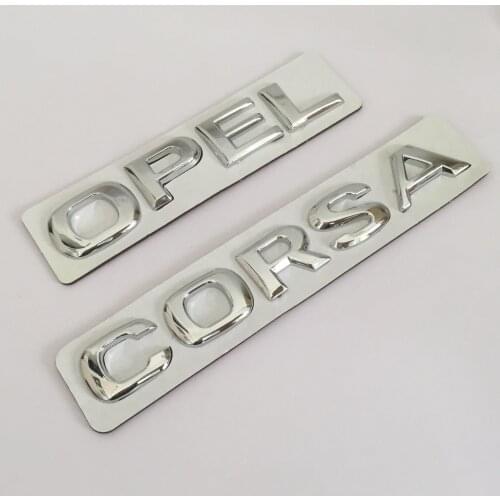 1pcs ABS Chrome OPEL CORSA car Letter Rear trunk Decals Emblem badge sticker Decal for Astra Mokka Insignia Zafira Corsa Tigra