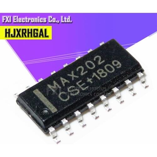 10pcs MAX202CSE MAX202 CSE SOP-16 RS-232 Interface IC 5V RS-232 Tcvr w/0.1uF External Cap new original