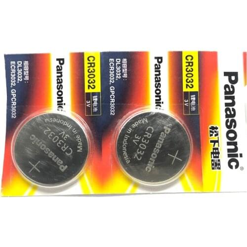 2pcs/lot New Genuine Panasonic CR3032 DL3032 ECR3032 3V Lithium Car Key Remote Control Electric Alarm Cell Button Coin Battery