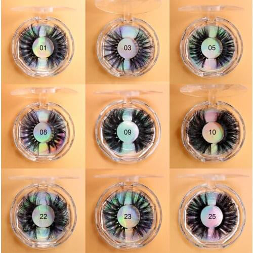 25MM Mink Eyelashes Wholesale Dramatic Fluffy 6D 3D Mink Lashes Pack False Mink Eyelashes Extension Makeup Fake Eyelashes Bulk