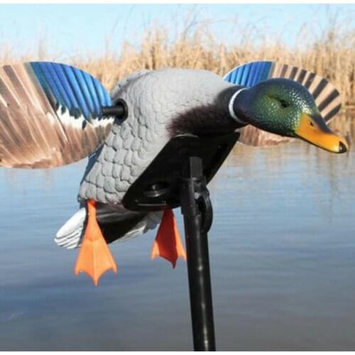 3D Flying Duck Decoy Hnting Mallard Drake Decoy Fishing Shooting Lure & Support Pole Garden Decor Lawn Ornaments