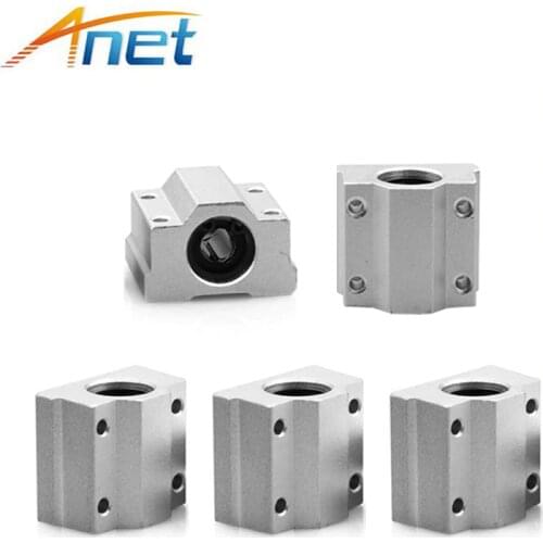 4PCS Anet SC8UU SCS8UU 8mm Motion Ball Bearing slider Block Bushing Linear Shaft 3D Printer Part