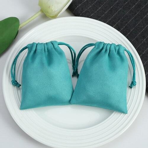 50pcs Business Packaging Chic Small Jewerly Packaging Pouches Luxury Velvet Suede Pouches Gift Bags Can Personalized