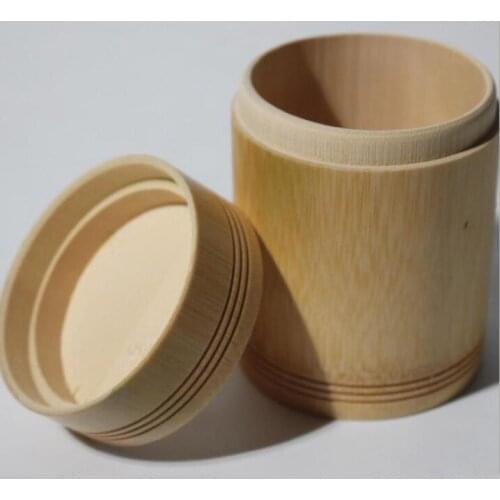 50pcs Personalize Bamboo Boxes Wooden Containers Handmade Organizer Tea Jars Coffee Cans Sugar