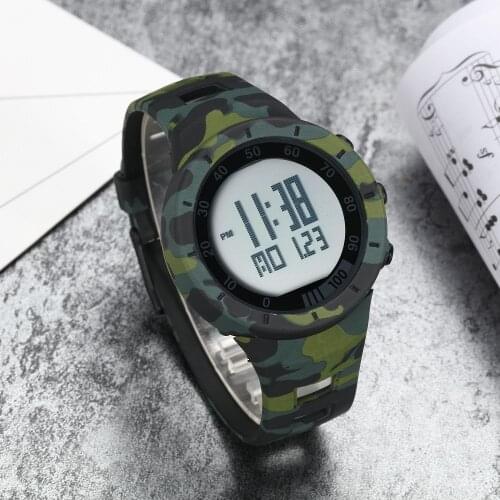 SYNOKE Digital Men Military Sport Watch reloj hombre Red 50M Diver Silicone bracelet men wristwatches Waterproof Led Male clocks
