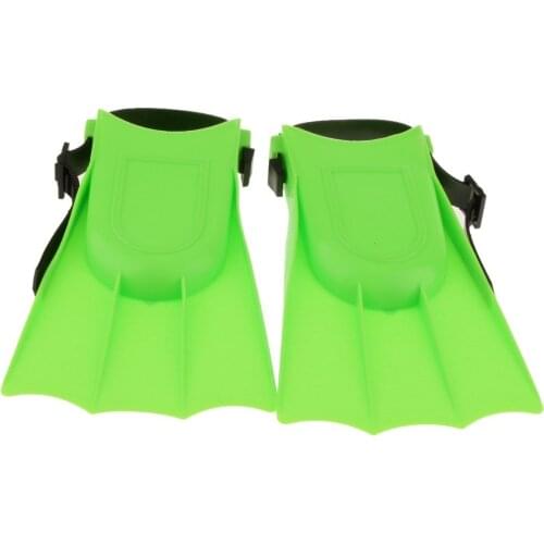Kids Adults Adjustable Fins Swimming Diving Swimming Fins - Green, S: 25-30