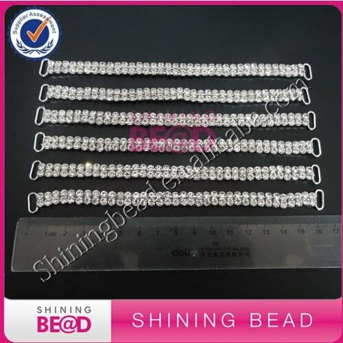 Two rows AB and clear rhinestone around 11 cm and around 17cm connector for silver/gold,30 piece per style ,total 240piece