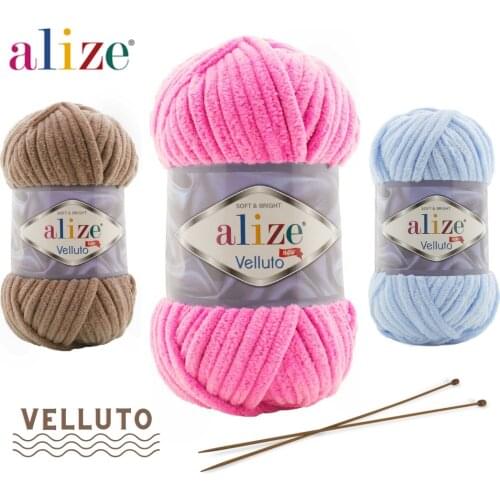 Alize Velluto, Chunky Chenille Yarn, Baby Yarn, Knitting Baby, Baby Blanket Yarn, Vibrant Velvet Yarn, Crochet Yarn, Soft Baby