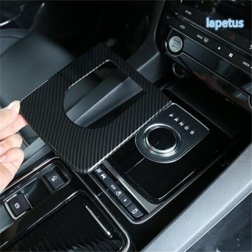 Lapetus Stalls Gear Shift Box Panel Decoration Frame Cover Trim Interior For Jaguar F-Pace 2017 - 2020 ABS Carbon Fiber Color