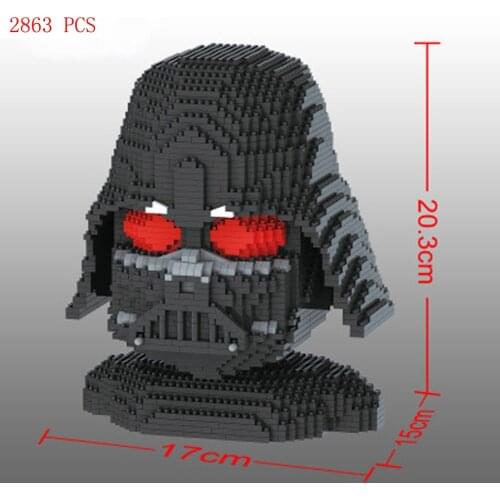 Hot star wars Imperial Stormtrooper Darth Vader figures head sculpture model bricks mini micro diamond Building blocks toys gift