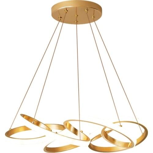 Dining room chandelier led modern minimalist dining table creative personality round bar Nordic minimalist small dining room