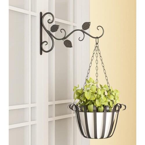 Metal Plant Flowerpot Basket Hanger Wall Hanging Hook for Garden Balcony Decor