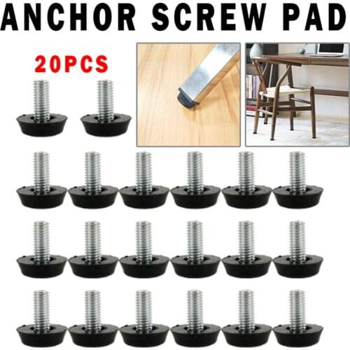 M8 Non-slip Adjustable Screw Feet Furniture Lifting & Leveling Anti-slip Base Table Chair Sofa Cabinet Leg Pad