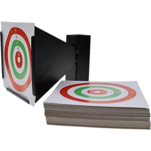New Funnel Shape Pellet Trap Hunting Target Air Rifle Pellet Trap with 100 paper target 14cm 5.5‘’ Metal Square Shooting Target