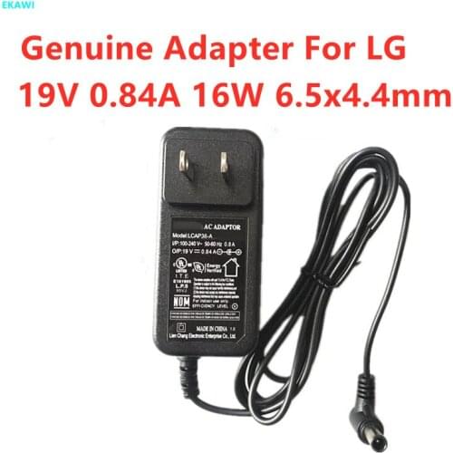 Genuine US Plug 19V 0.84A 16W LCAP36-A ADS-18FSG-19 Power Supply AC Adapter For LG 19M38A 19M38D 19M38H LCAP60-C Power Charger