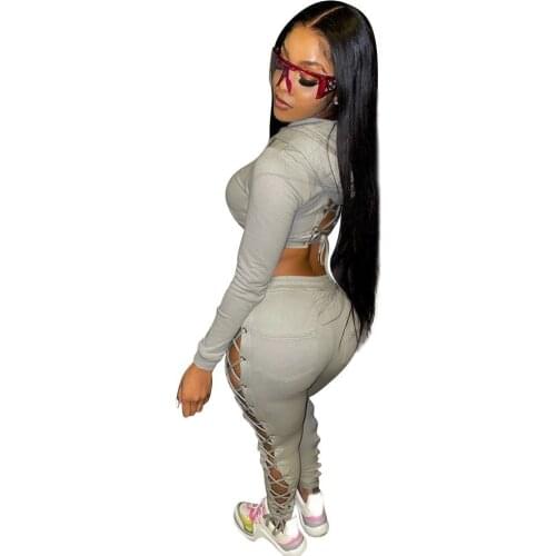 Autumn Winter Tracksuit Women Two Piece Set Solid Hoodies Sweatshirt Crop Top and Pants Sport Jogger Suit Female Casual Outfits